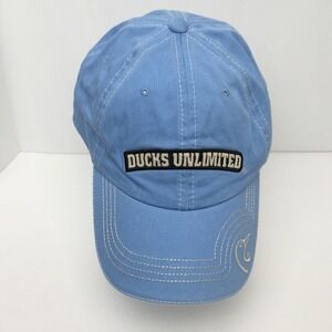 Ducks Unlimited Baseball Hat Unisex OS Blue Cotton Embroidered Strapback DU 593